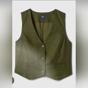 Gap Women Linen-Cotton Vest